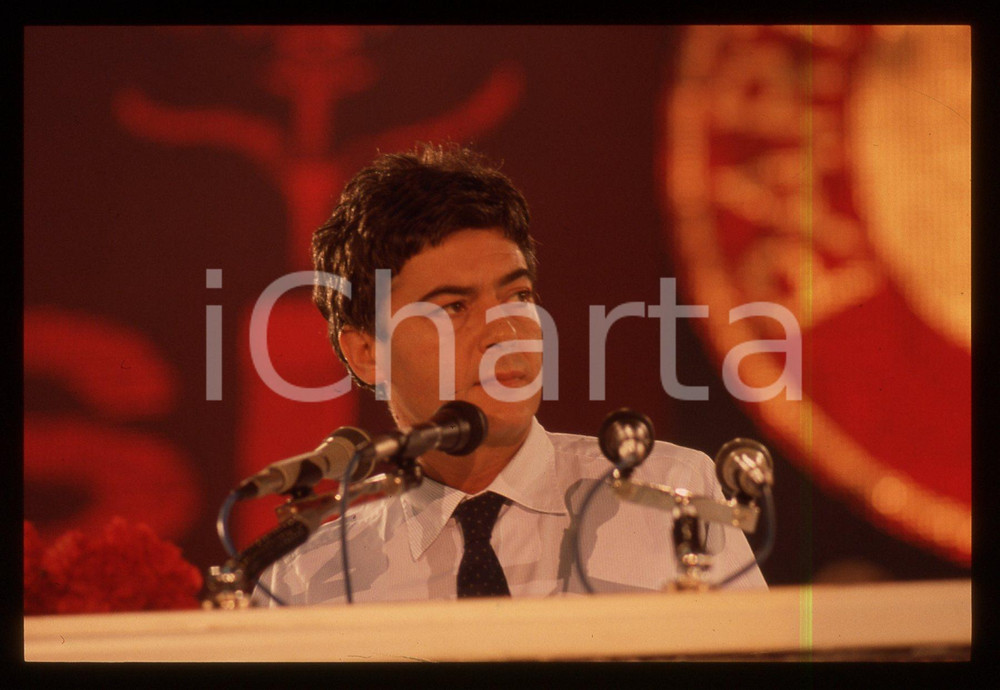 Fotografia d epoca originale 35mm vintage slide 1987 RIMINI Claudio MARTELLI 44Â° Congresso PSI 14 1