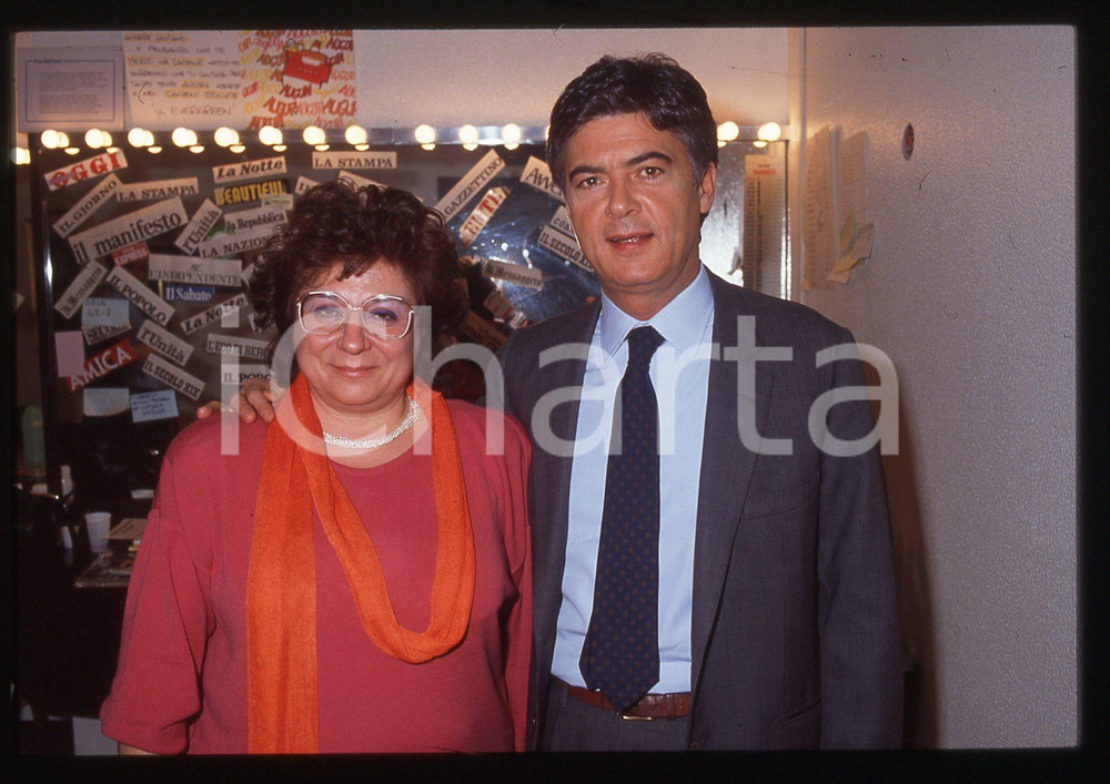 35mm vintage slide* 1991 ca Claudio MARTELLI Livia POMODORO (2)