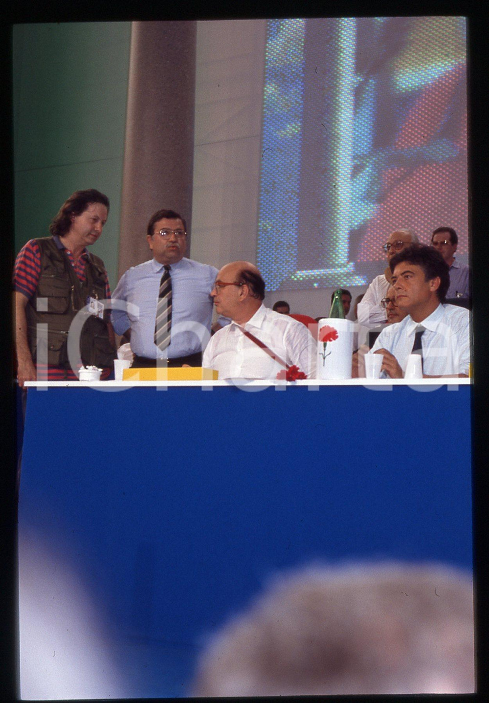 35mm vintage slide* 1991 BARI Bettino CRAXI Claudio MARTELLI Congresso PSI (2)