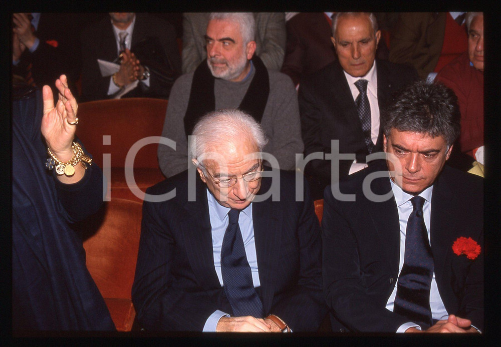Fotografia d epoca originale 35mm vintage slide 1992 ca Francesco COSSIGA Claudio MARTELLI 1 1