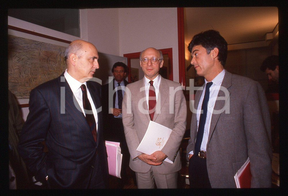 35mm vintage slide* 1988 MILANO Claudio MARTELLI Giorgio NAPOLITANO (1)