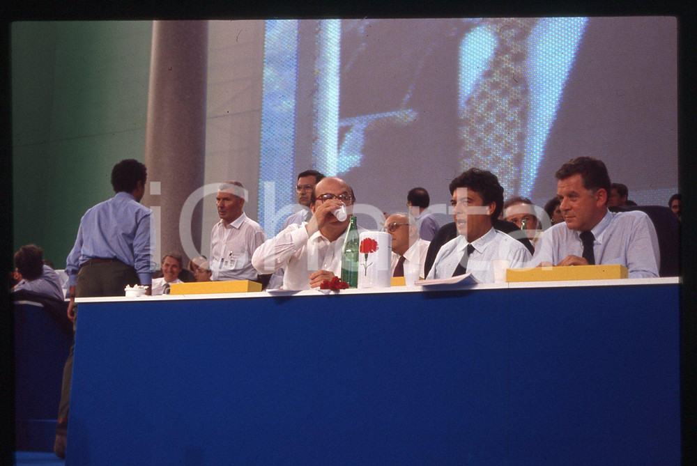 35mm vintage slide* 1991 BARI Bettino CRAXI Claudio MARTELLI Congresso PSI (3)