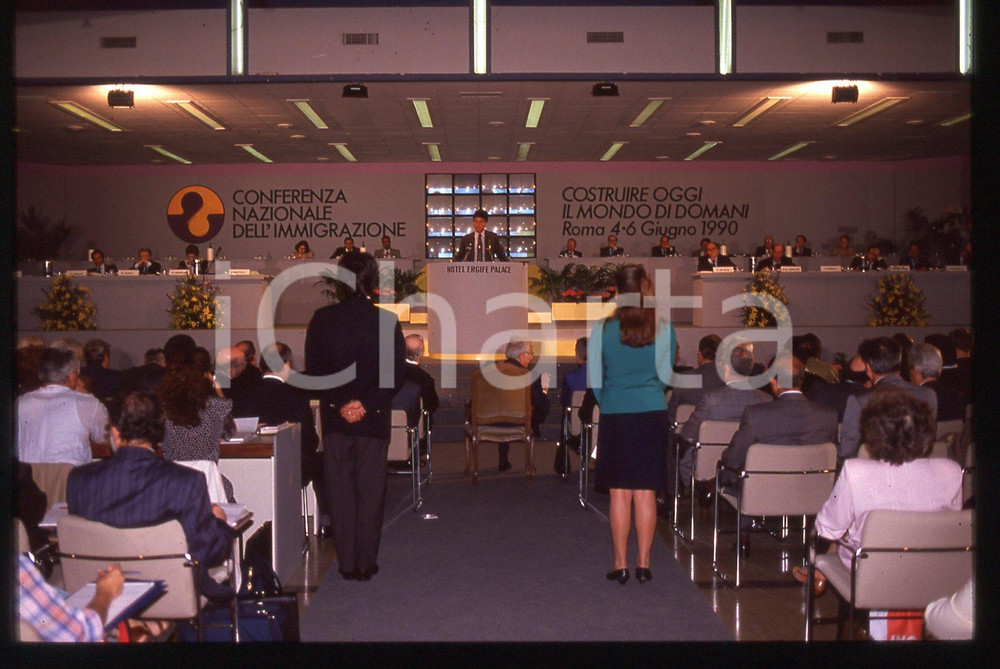 35mm vintage slide* 1990 ROMA Claudio MARTELLI Conferenza Immigrazione (12)