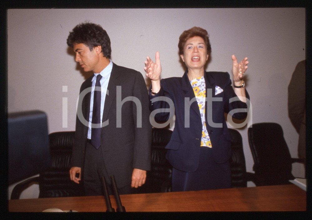 Fotografia d epoca originale 35mm vintage slide 1990 ca Claudio MARTELLI Rosa RUSSO IERVOLINO 5 1