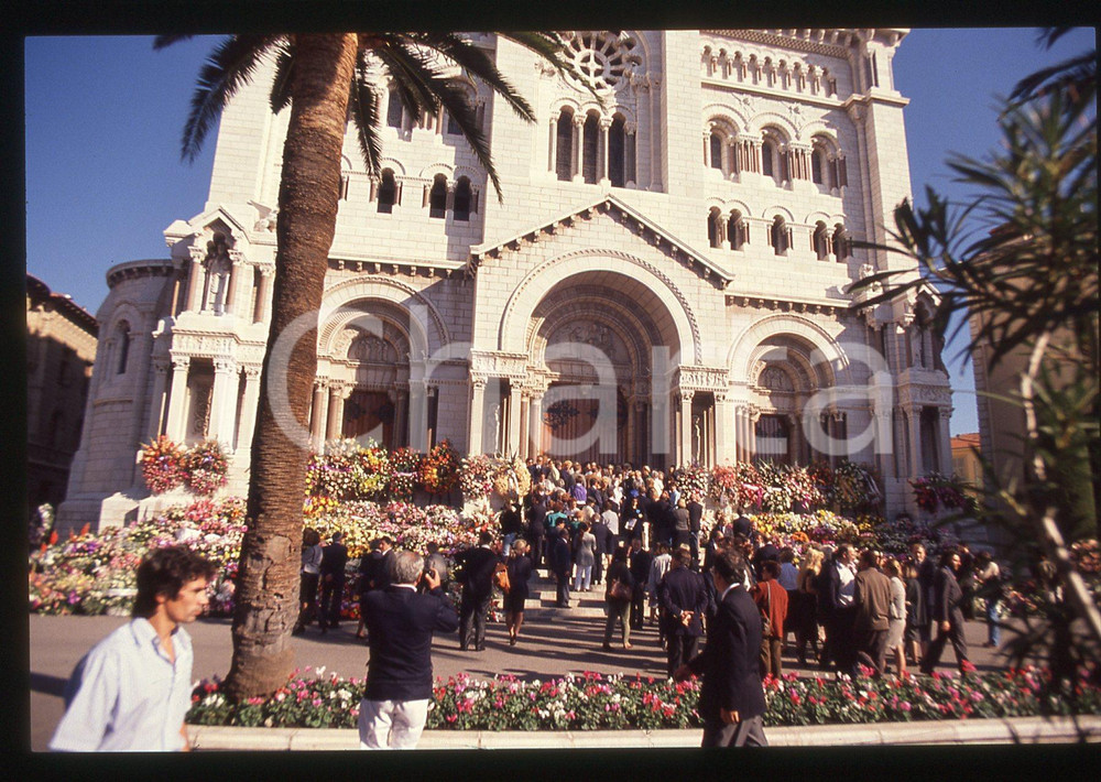 Fotografia d epoca originale 35mm vintage slide 1990 PRINCIPATO DI MONACO Funerali di Stefano CASIRAGHI 7 1