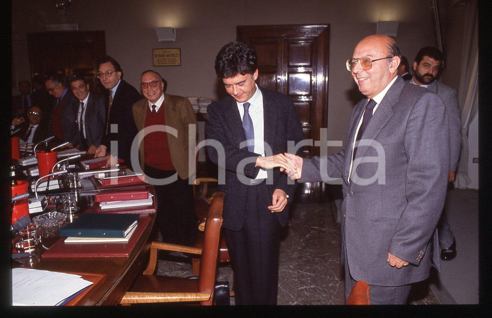 35mm vintage slide* 1991 ca ROMA Claudio MARTELLI Giovanni GALLONI (6)