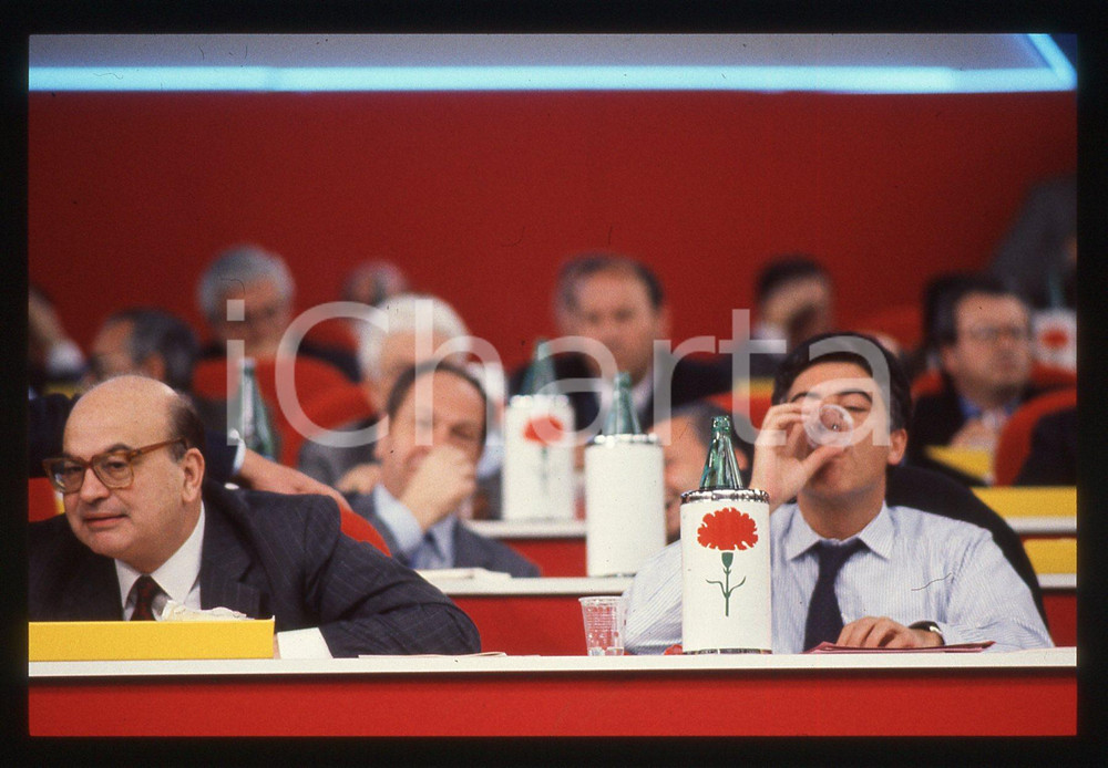 35mm vintage slide* 1989 MILANO Bettino CRAXI Claudio MARTELLI Congresso PSI (4)