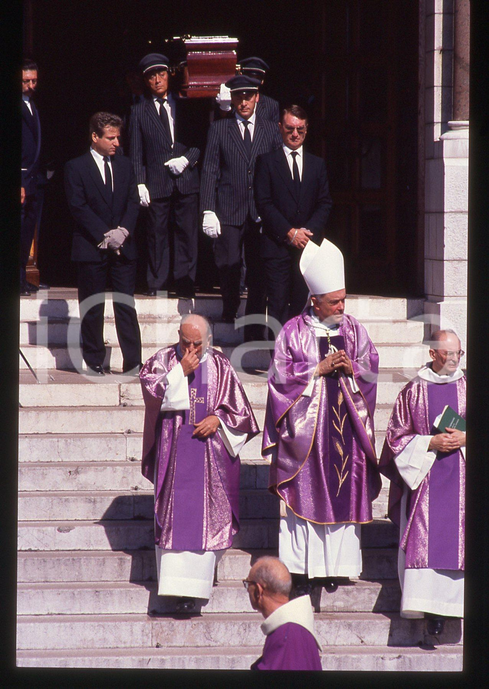 Fotografia d epoca originale 35mm vintage slide 1990 PRINCIPATO DI MONACO Funerali di Stefano CASIRAGHI 47 1