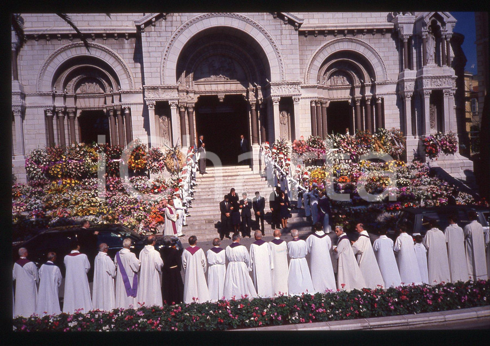 Fotografia d epoca originale 35mm vintage slide 1990 PRINCIPATO DI MONACO Funerali di Stefano CASIRAGHI 31 1