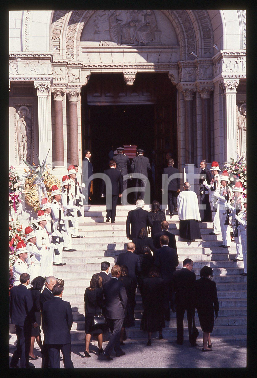Fotografia d epoca originale 35mm vintage slide 1990 PRINCIPATO DI MONACO Funerali di Stefano CASIRAGHI 52 1