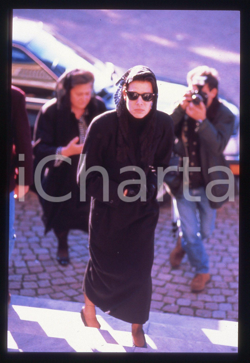35mm vintage slide* 1990 FINO MORNASCO Carolina di MONACO Cerimonia funebre (1)