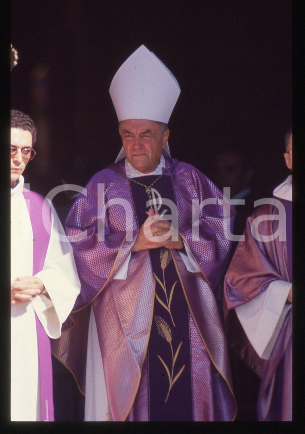35mm vintage slide* 1990 PRINCIPATO DI MONACO Arcivescovo Joseph SARDOU (2)
