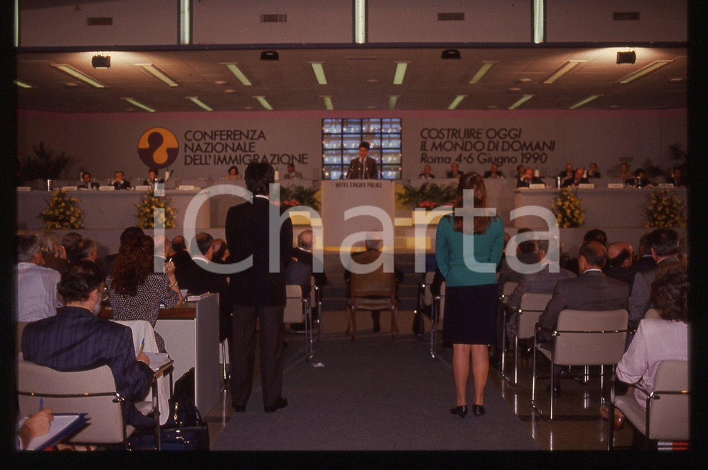 35mm vintage slide* 1990 ROMA Claudio MARTELLI Conferenza Immigrazione (5)