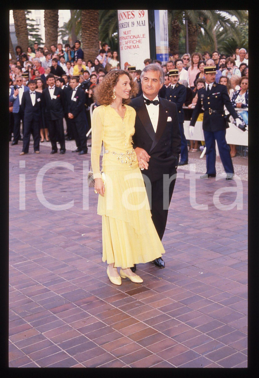 35mm vintage slide* 1989 CANNES Marisa BERENSON Jean-Claude BRIALY (1)