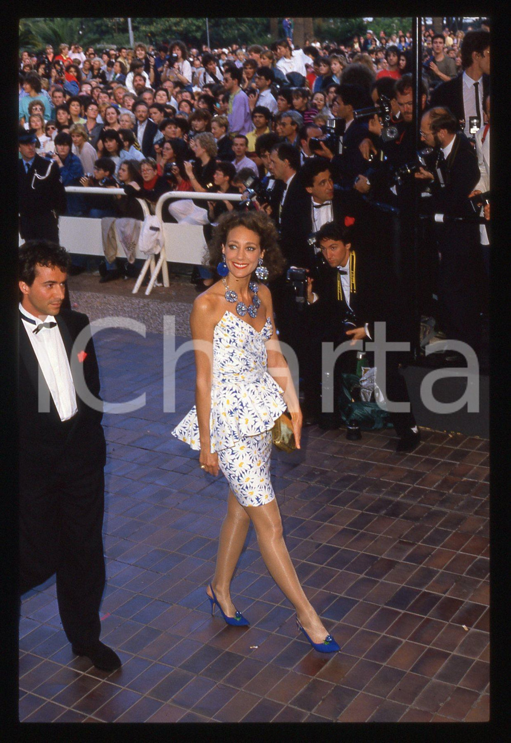 35mm vintage slide* 1988 ca CANNES Marisa BERENSON Bernard MONTIEL (9)