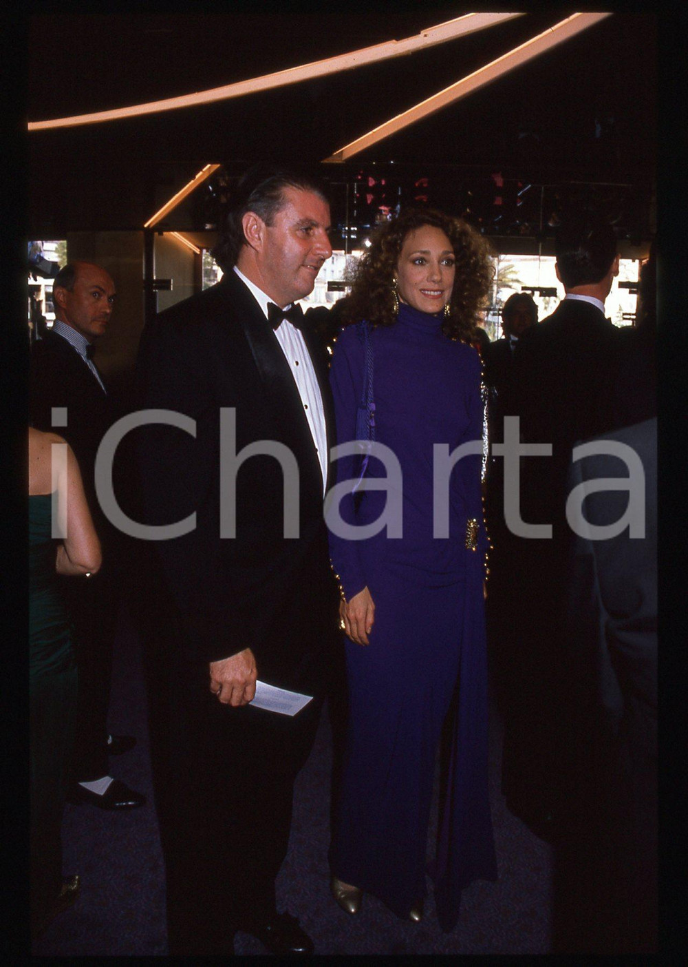 35mm vintage slide* 1990 ca CANNES Marisa BERENSON Greg DUBANE (1)