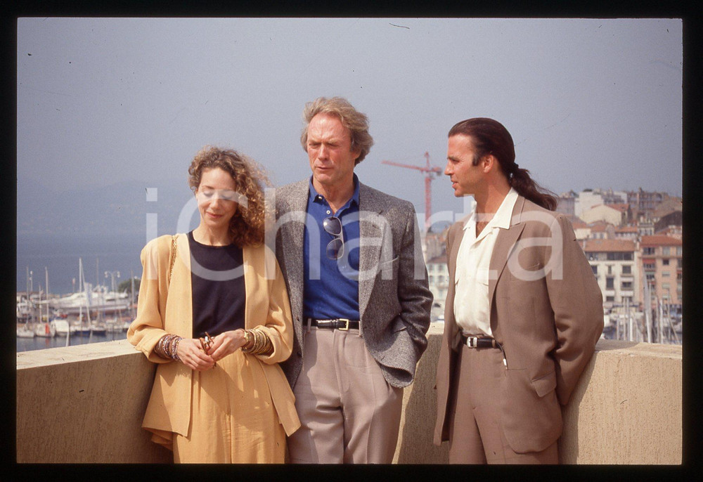 35mm vintage slide* 1990 CANNES Clint EASTWOOD Marisa BERENSON Jeff FAHEY (1)