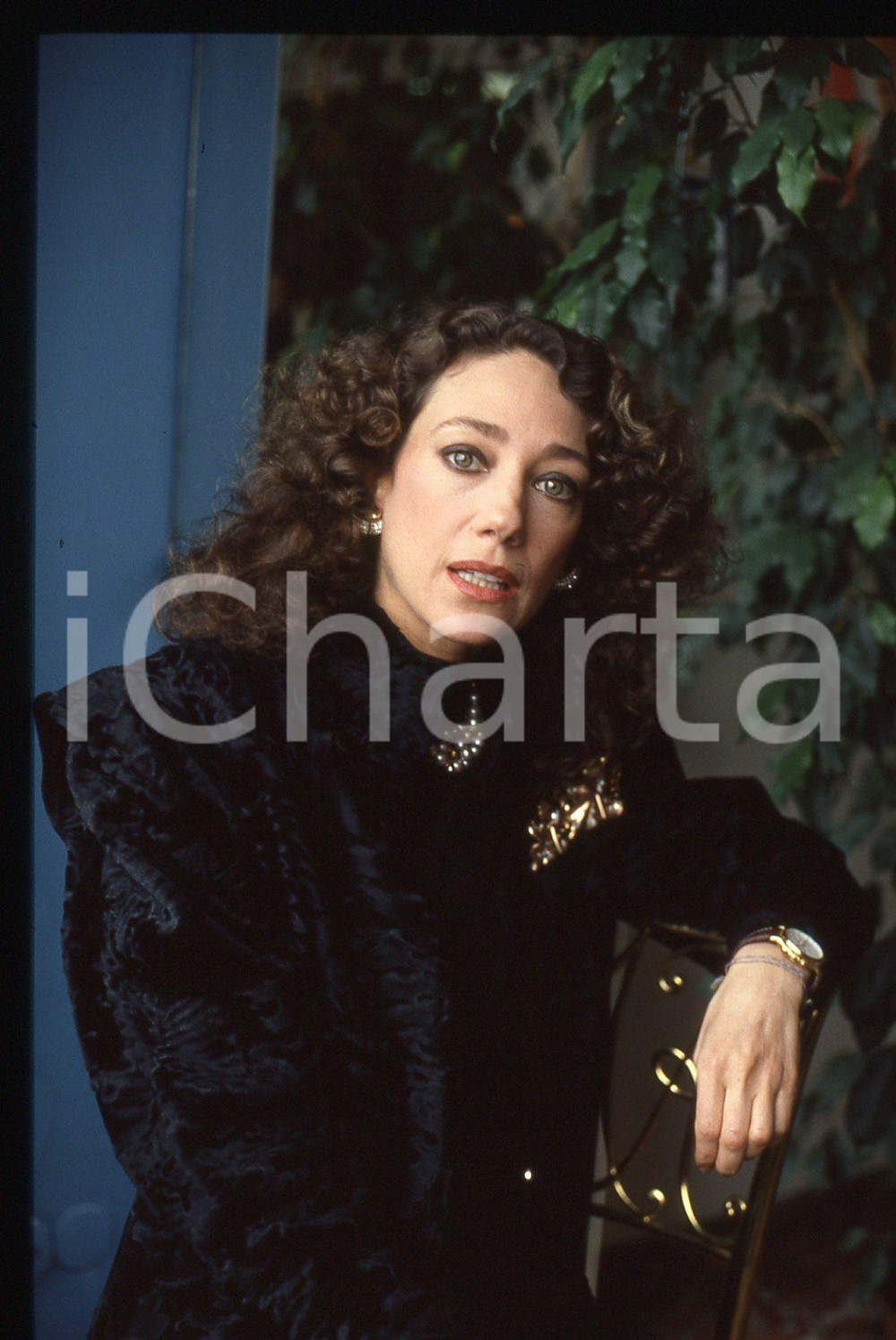 35mm vintage slide* 1987 MILANO Marisa BERENSON Conferenza stampa (7)