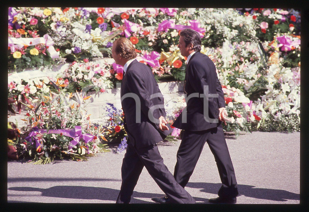 35mm vintage slide* 1990 PRINCIPATO DI MONACO Alain DELON JUAN CARLOS (1)