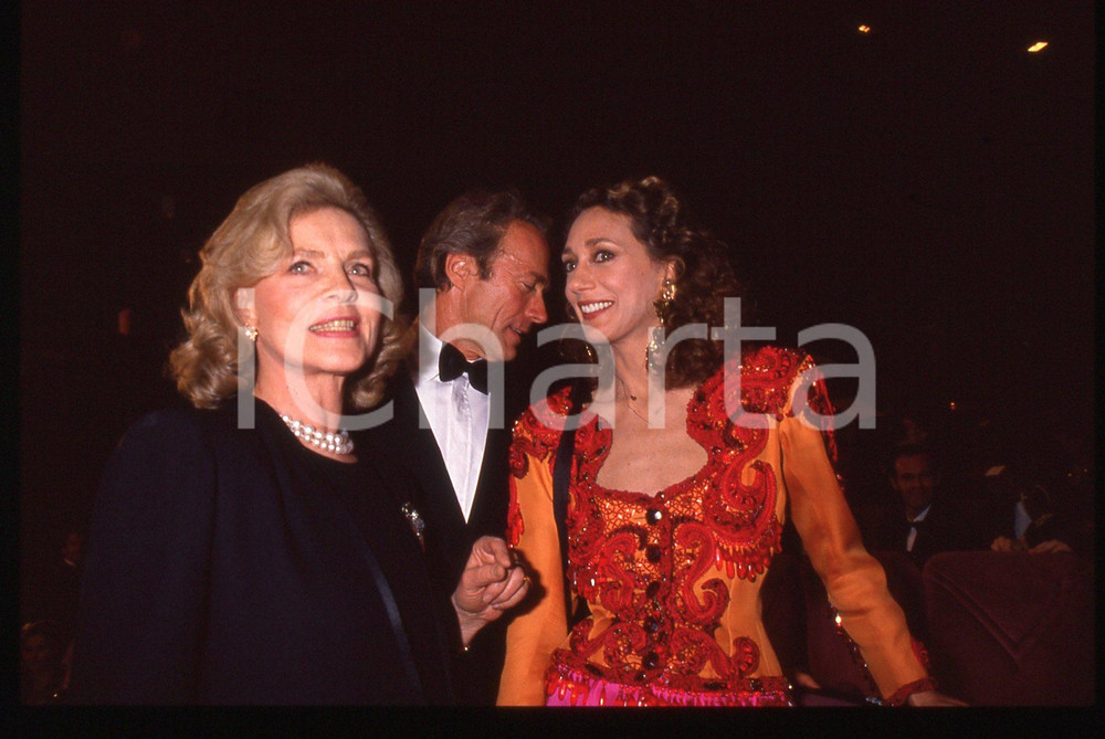 35mm vintage slide* 1990 CANNES Clint EASTWOOD Marisa BERENSON Lauren BACALL (1)