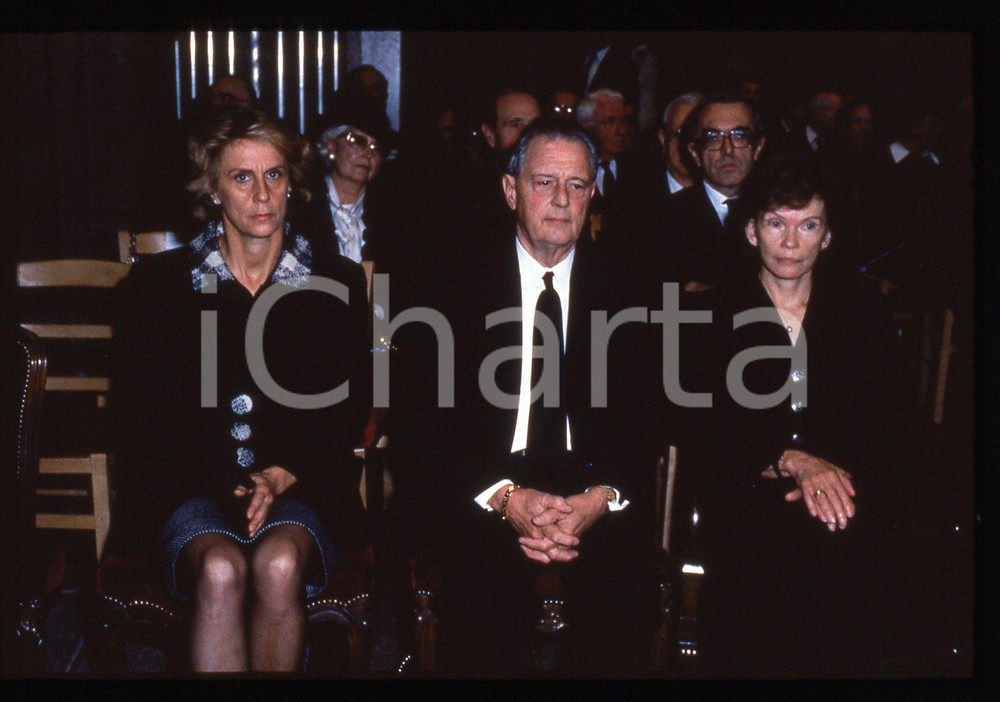 35mm vintage slide* 1990 PRINCIPATO DI MONACO Danielle MITTERAND Michel DURAFOUR