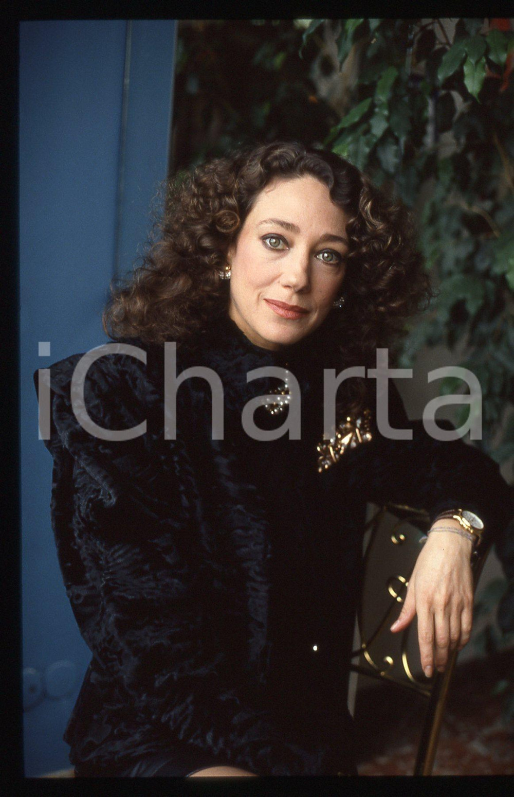 35mm vintage slide* 1987 MILANO Marisa BERENSON Conferenza stampa (16)
