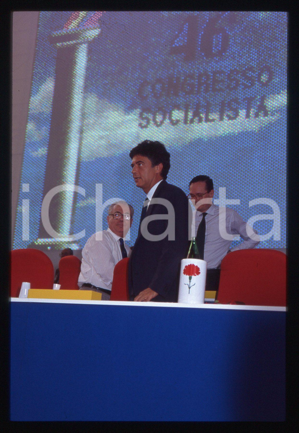 35mm vintage slide* 1991 BARI Claudio MARTELLI Congresso PSI (9)