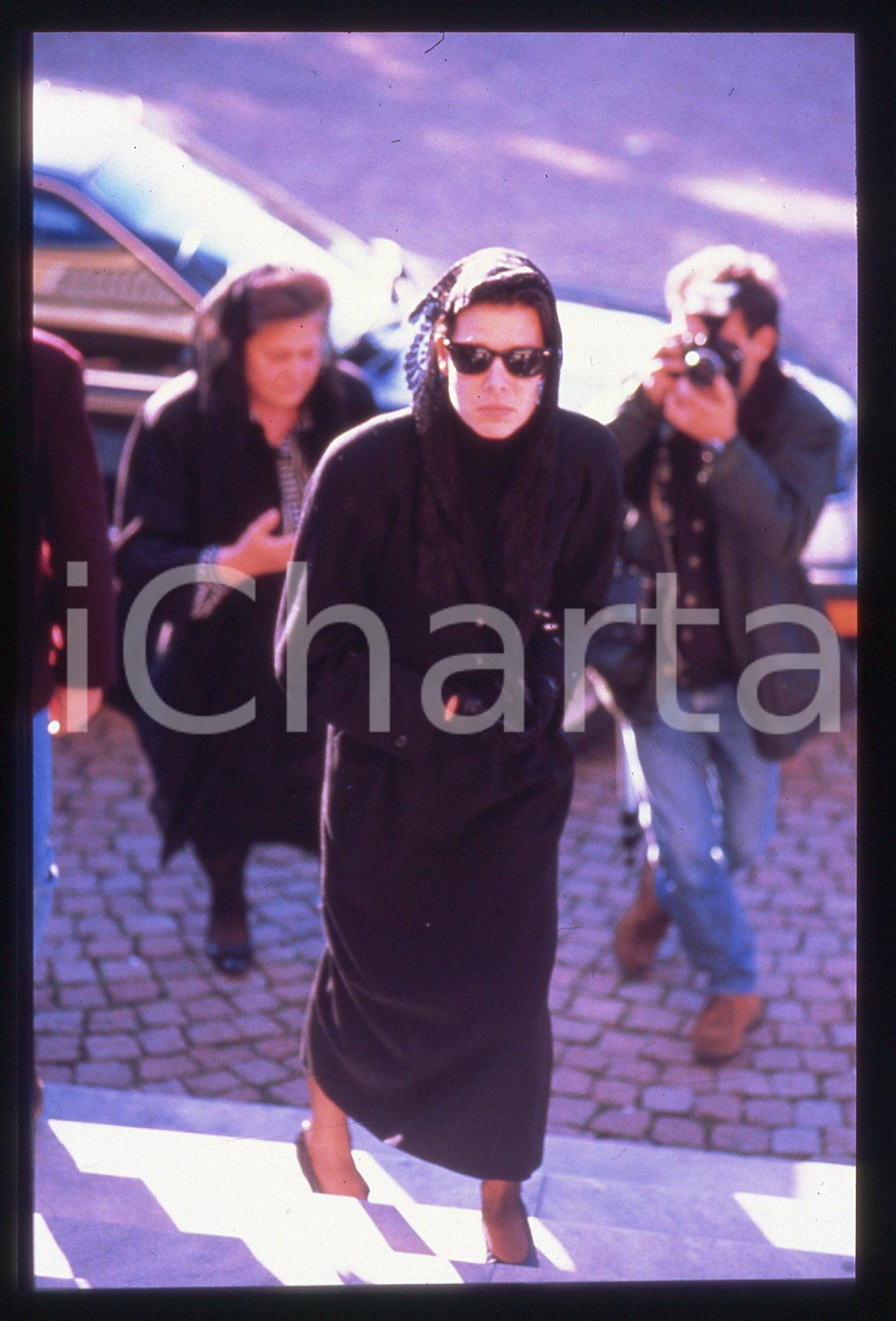 35mm vintage slide* 1990 FINO MORNASCO Carolina di MONACO Cerimonia funebre (2)