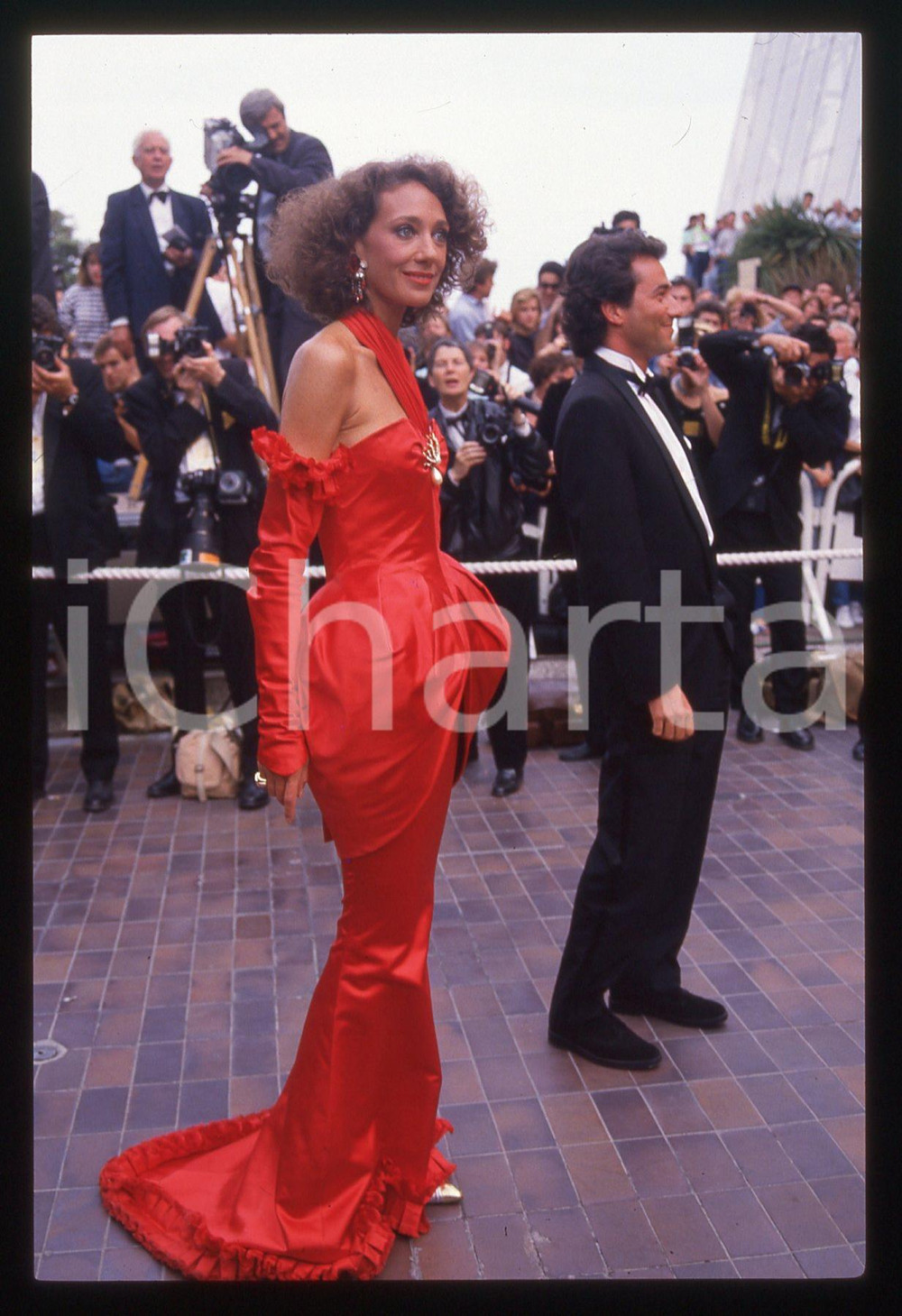 35mm vintage slide* 1988 CANNES Marisa BERENSON Bernard MONTIEL (2)
