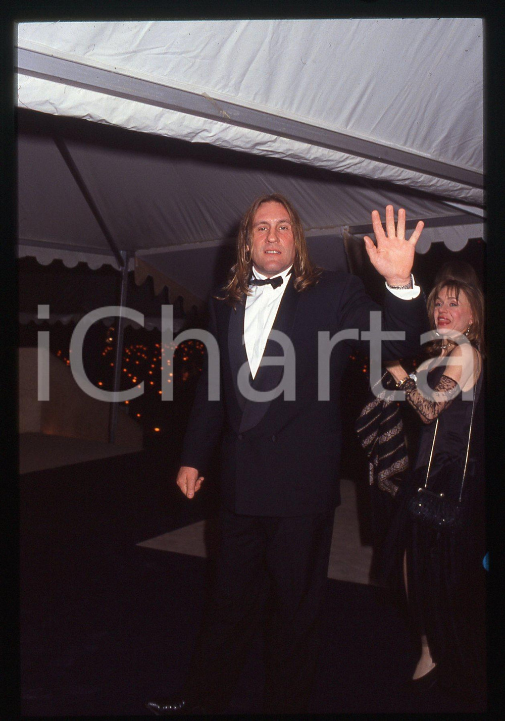 35mm vintage slide* 1992 CANNES Gérard DEPARDIEU Elisabeth DEPARDIEU (1)