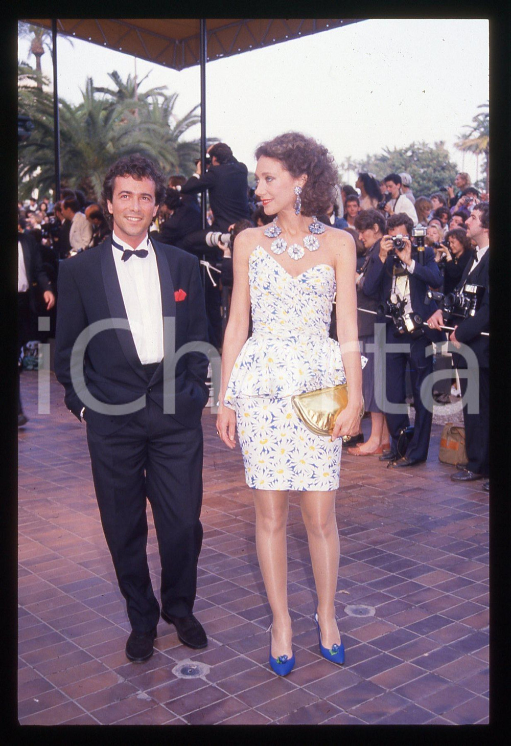 35mm vintage slide* 1988 ca CANNES Marisa BERENSON Bernard MONTIEL (6)