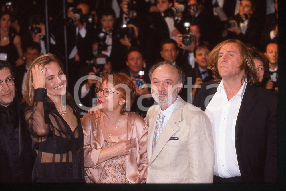 35mm vintage slide* 1998 CANNES Gérard DEPARDIEU Carole BOUQUET Claude BERRI (1)