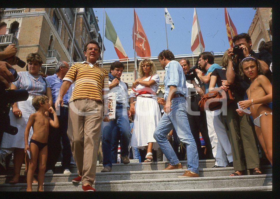 35mm vintage slide*1984 CINEMA"Chewingum" Massimo CIAVARRO ed il cast del film