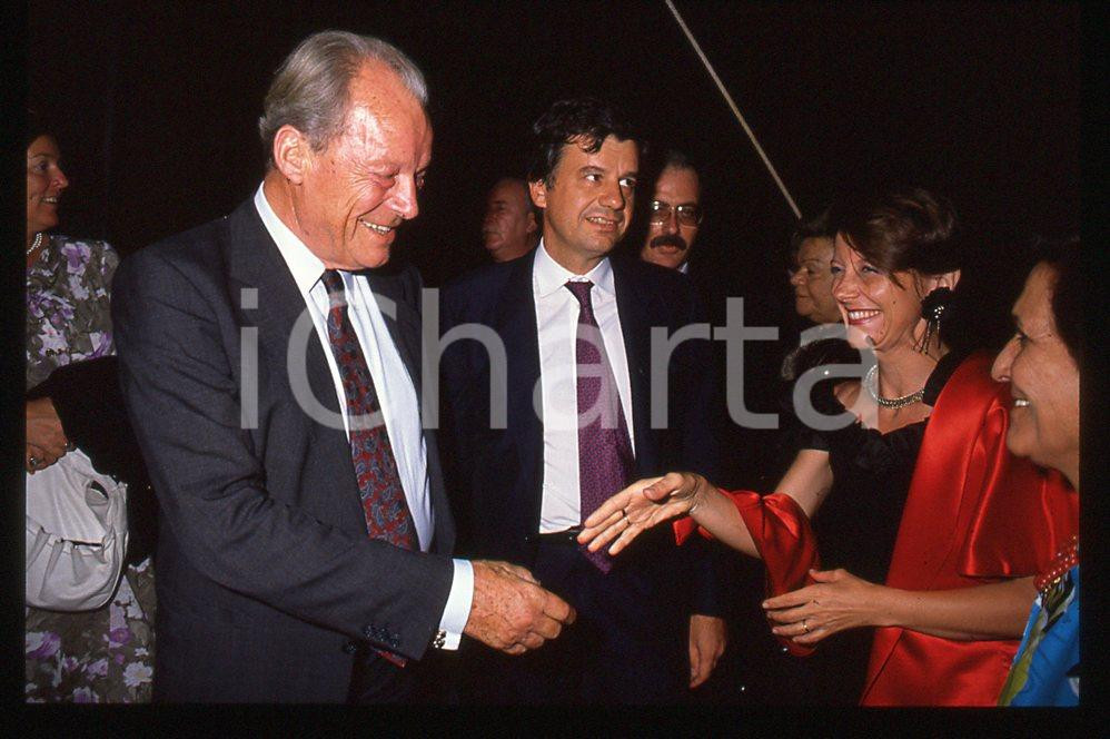 35mm vintage slide*1989 VIAREGGIO Willy BRANDT  "premio Viareggio" 1