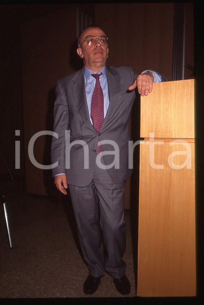 35mm vintage slide* 1998 MILANO POLITICA Salvatore SCIASCIA 18