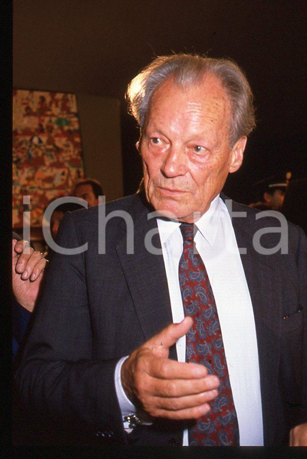 35mm vintage slide*1989 VIAREGGIO Willy BRANDT  "premio Viareggio" 3