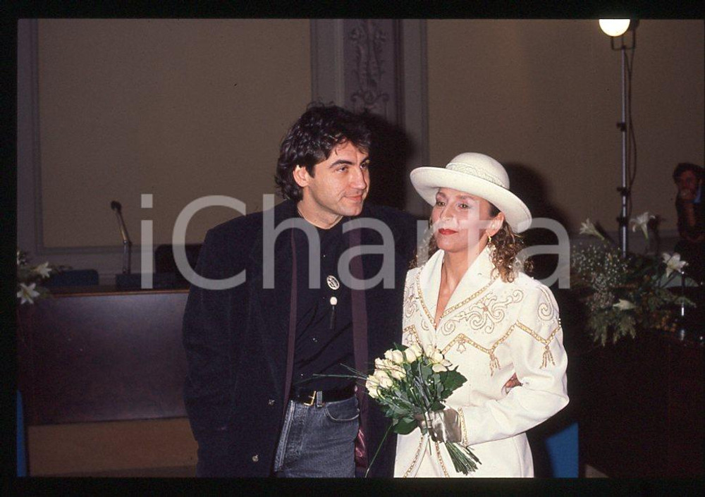 35mm vintage slide* 1991 MUSICA Luciano LIGABUE e Donatella MESSURI 4