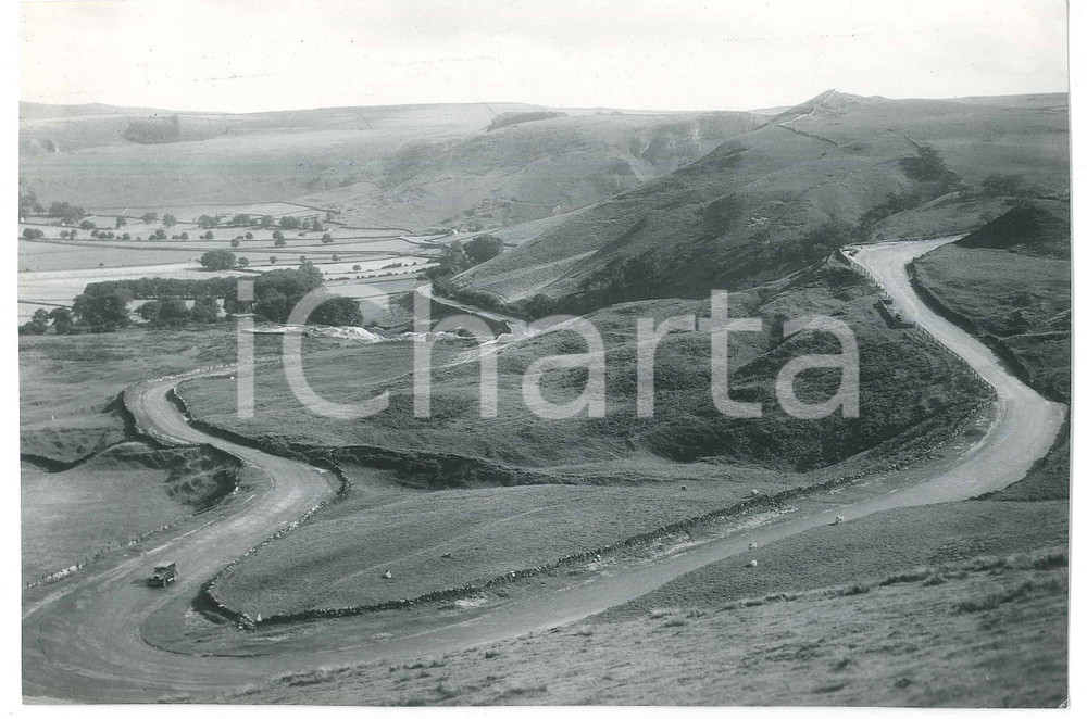 1950 ca MAM TOR (UK) Peak District awarded  - European Diploma *Photo Fotografia d'epoca, con didascalia al verso. GOOD/buono  Formato: 18x13 cm originale e autentica 1