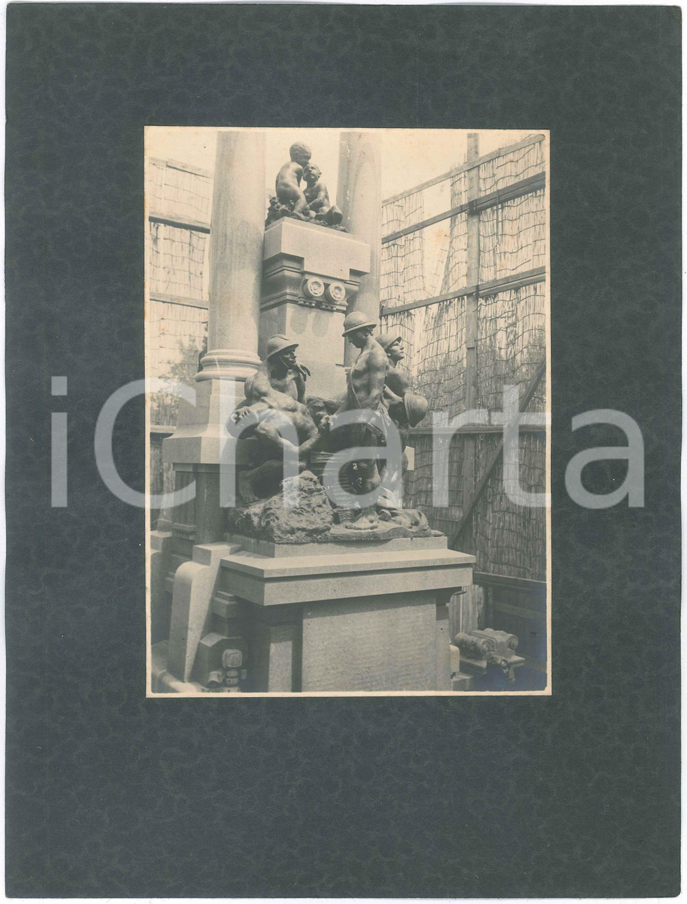 Fotografia d epoca originale 1924 GALLARATE Monumento ai Caduti prima dell inaugurazione  Foto RARA 1 1