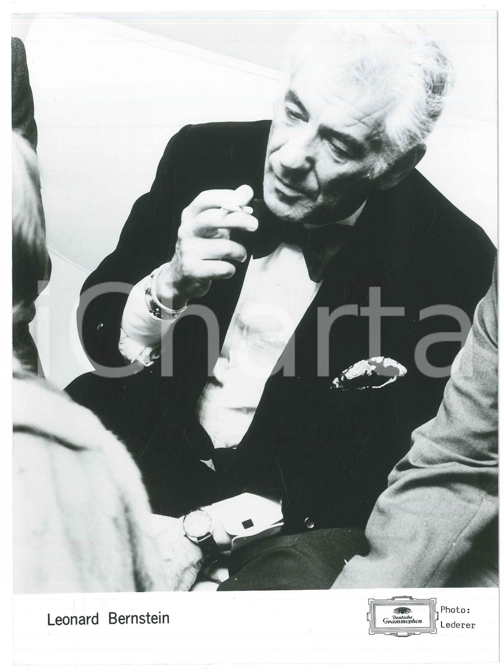 1980 ca MUSICA Leonard BERNSTEIN Ritratto - Foto DEUTSCHE GRAMMOPHON Fotografia d'epoca.EDITORE: Deutsche Grammophon GOOD/buono  Formato: 17x23 cm originale e autentica 1