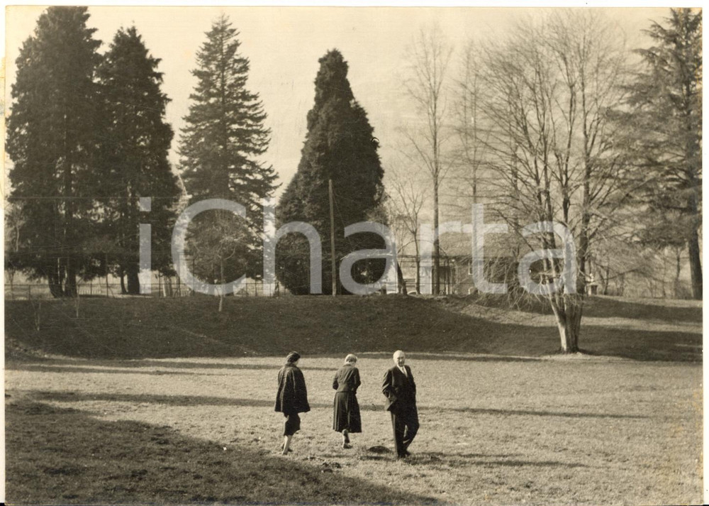 1957 CADENABBIA Konrad ADENAUER in vacanza con le figlie Libet e Lotte FOTO
