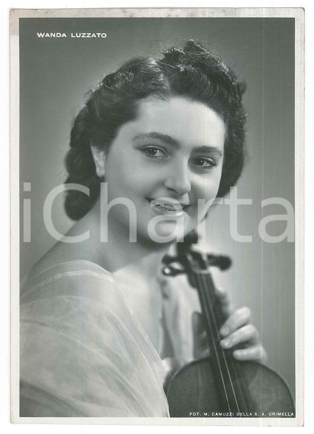 1950 ca MUSICA ITALIA Violinista Wanda LUZZATO - Foto CRIMELLA 10x15 cm (1)