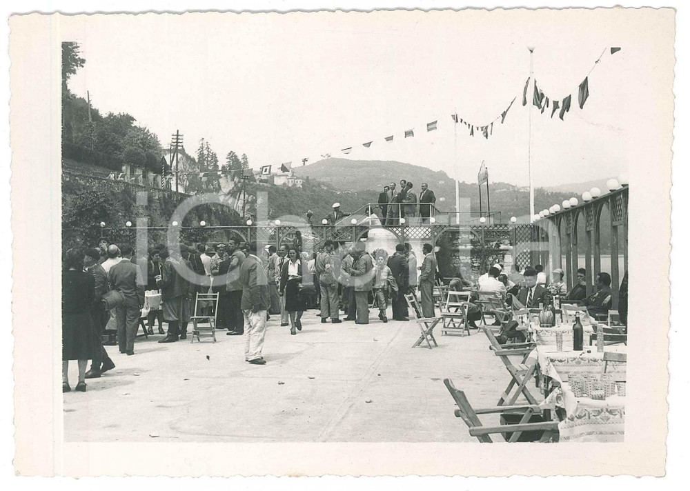 1950 ca ARONA (?) Ricevimento presso un club sul lago ^Foto Cesare DE RIGHETTI