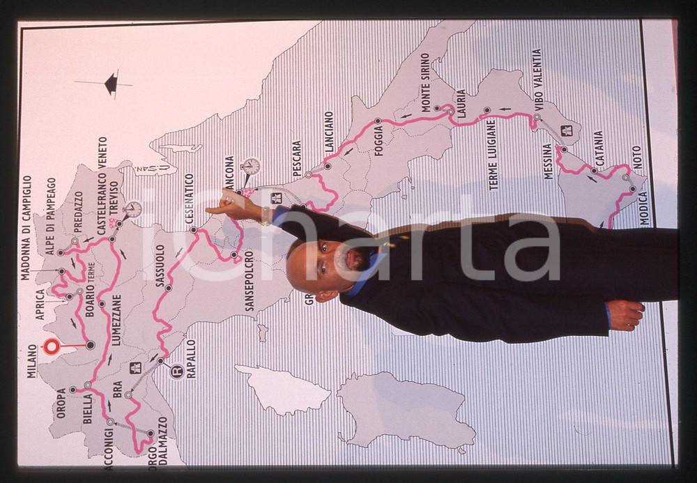 Fotografia d epoca originale Marco PANTANI  Presentazione GIRO D ITALIA 1999  35 mm vintage slide 23 1