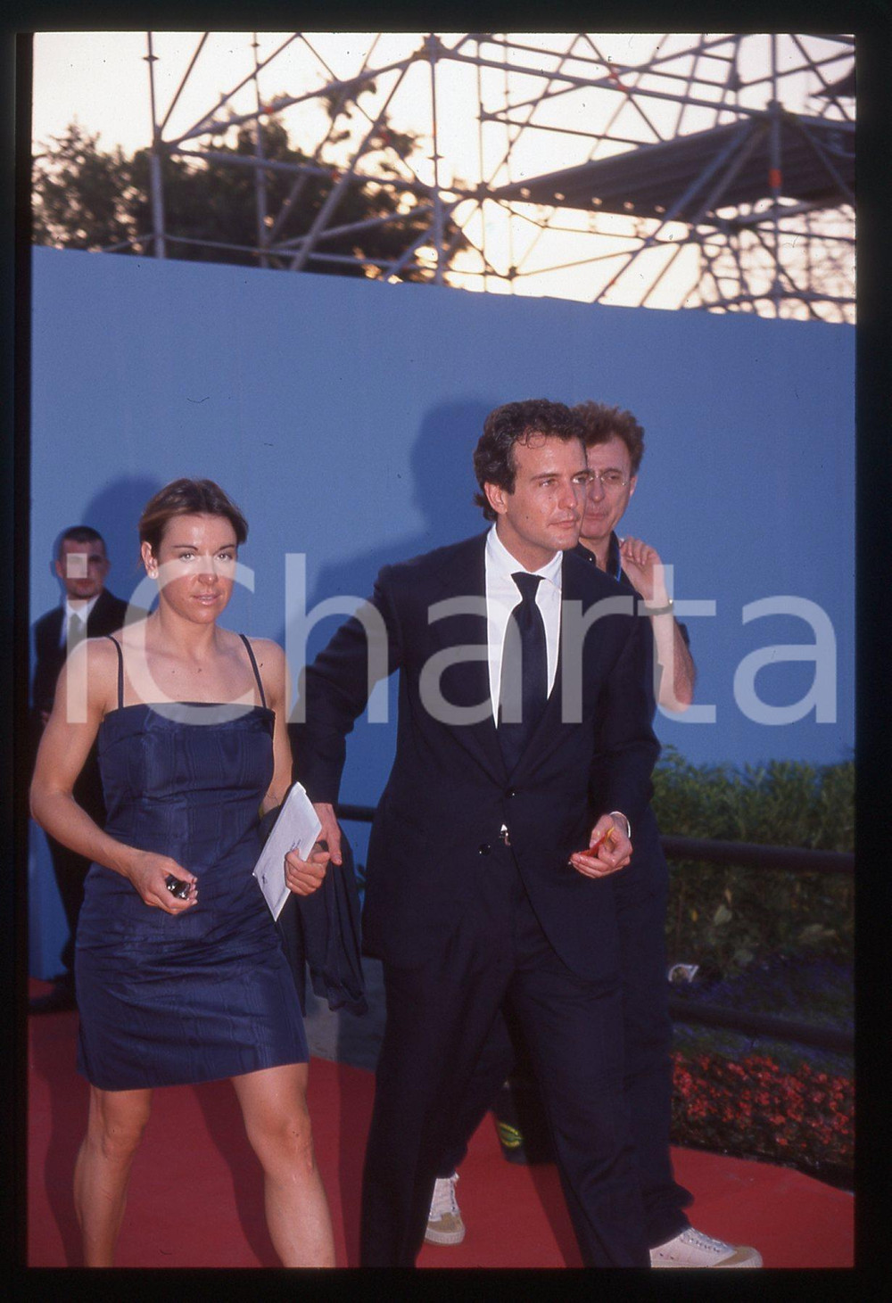 Fotografia d epoca originale Deborah COMPAGNONI e Alessandro BENETTON 2000 ca 35 mm vintage slide 3 1