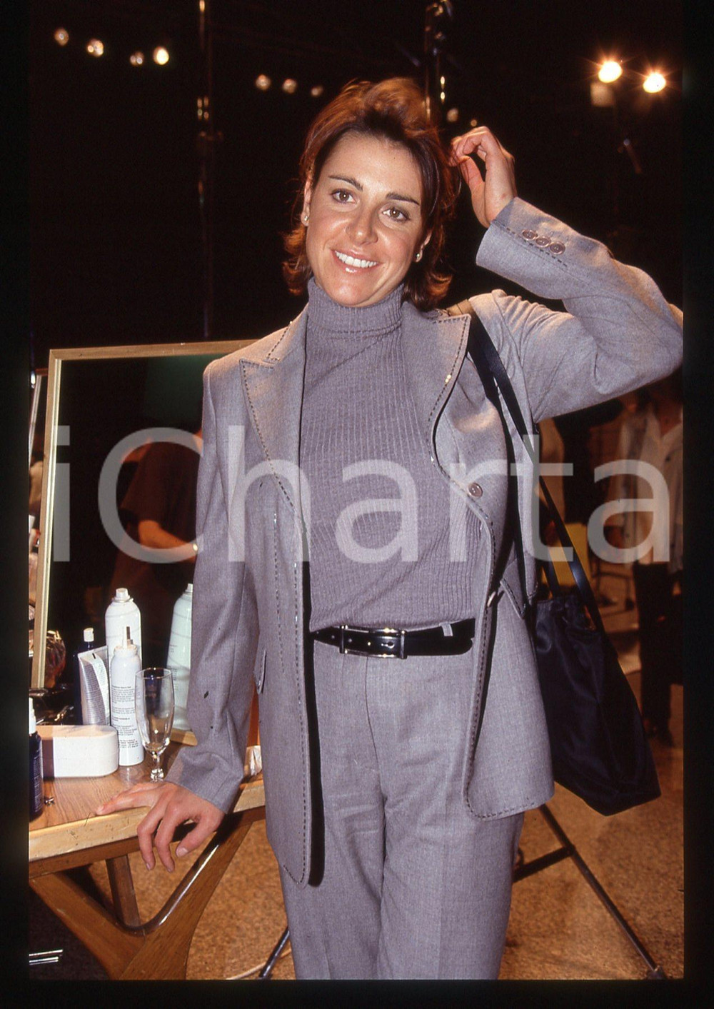 Fotografia d epoca originale Deborah COMPAGNONI  Sfilata ICEBERG  1995 ca 35 mm vintage slide 27 1