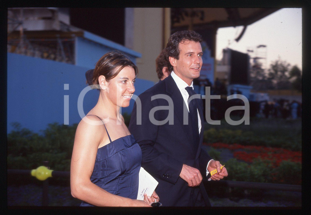 Fotografia d epoca originale Deborah COMPAGNONI e Alessandro BENETTON 2000 ca 35 mm vintage slide 4 1