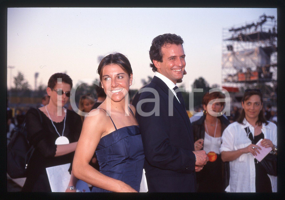 Fotografia d epoca originale Deborah COMPAGNONI e Alessandro BENETTON 2000 ca 35 mm vintage slide 5 1