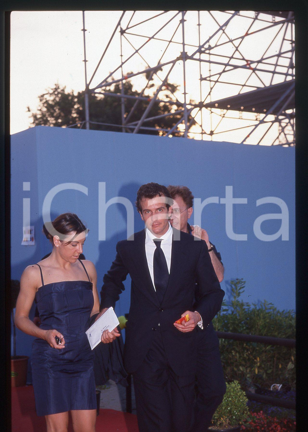 Fotografia d epoca originale Deborah COMPAGNONI e Alessandro BENETTON 2000 ca 35 mm vintage slide 6 1
