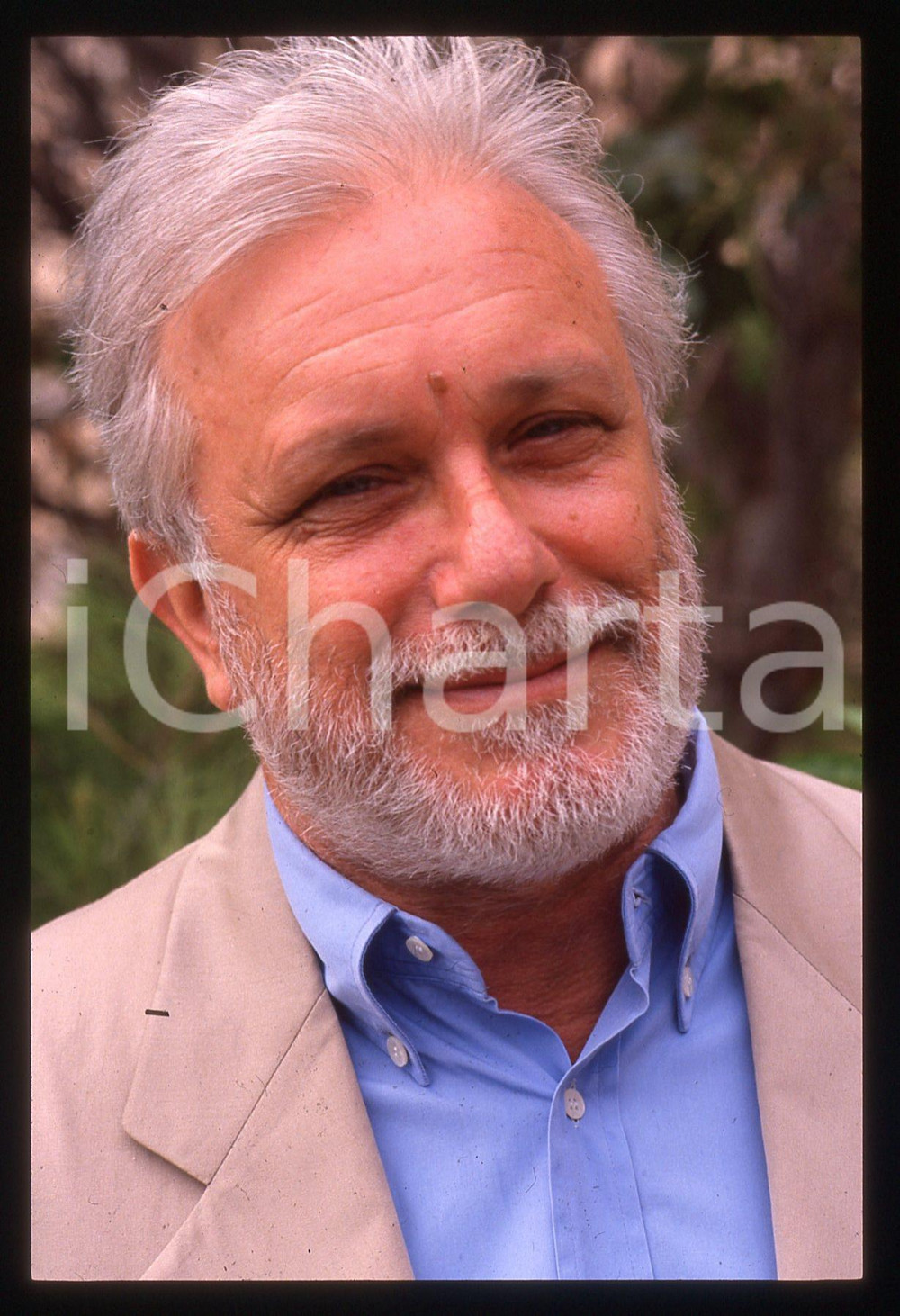 Fotografia d epoca originale Luciano DE CRESCENZO  FESTIVAL CINEMA VENEZIA  1990 ca 35 mm vintage slide 1